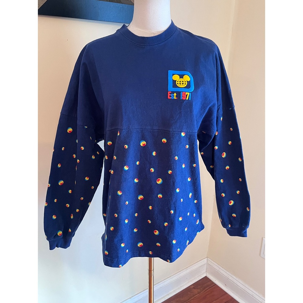 Disney Spirit Jersey Walt Disney World Pixar Luxo Ball Navy Blue XS Long Sleeve